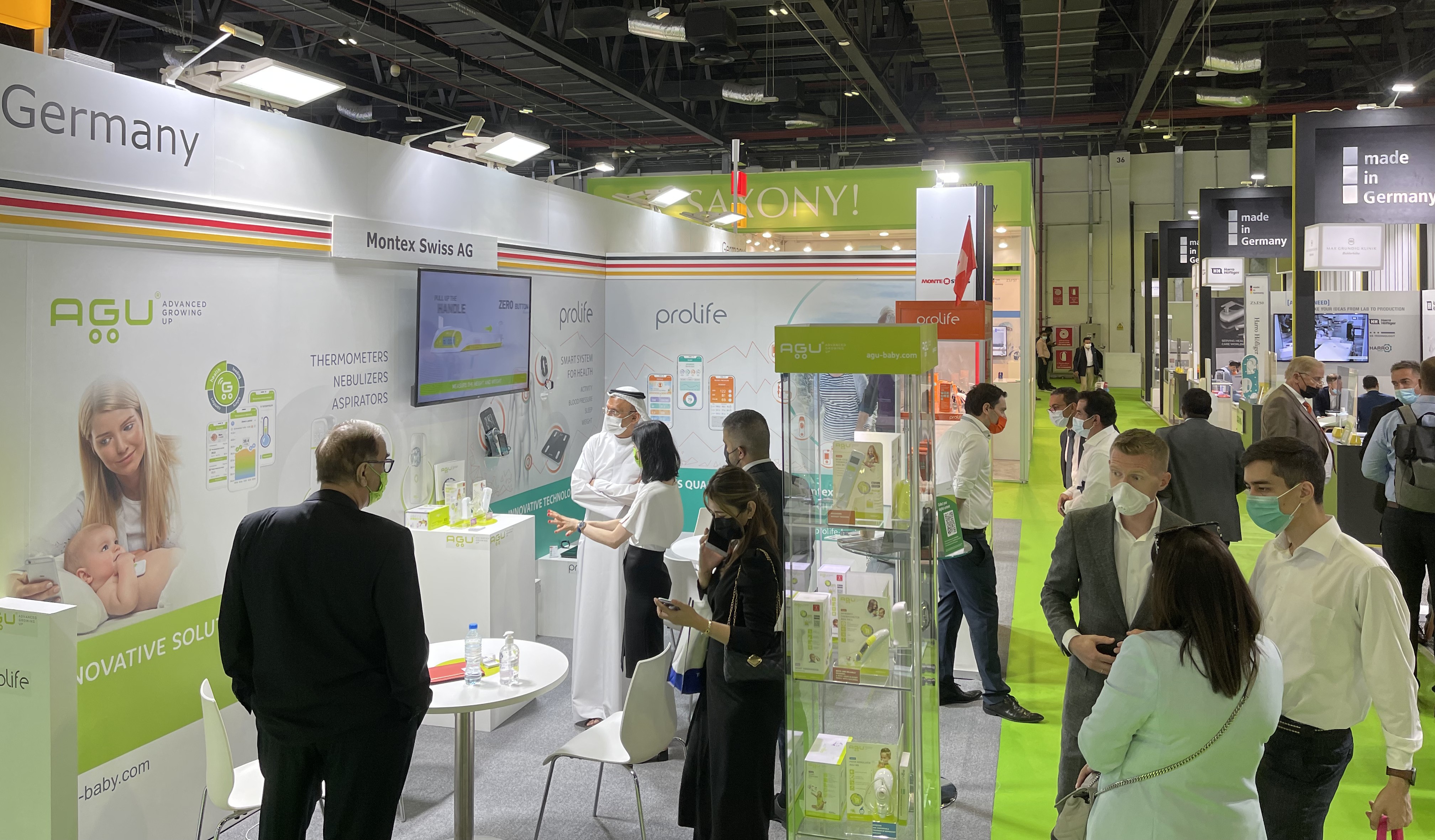 Erfolgreiche Präsentation der beiden Montex-Marken Prolife & AGU auf der grössten Fachmesse im Nahen Osten: Arab Health 2021